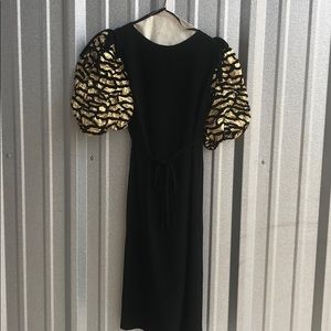 80s puffy sleeve cocktail dress